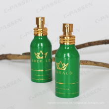 Botella de perfume de aluminio con la bomba de aerosol de metal de oro (PPC-ACB-055)